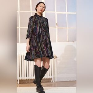 Dagg & Stacey -8- Neon Lights Fletcher Dress Babydoll Mini Made In Canada